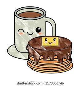 kawaii pancakes design