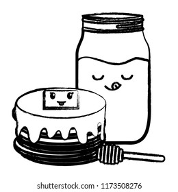 kawaii pancakes design
