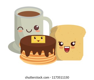 kawaii pancakes design