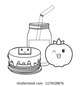 kawaii pancakes design