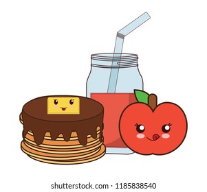 kawaii pancakes design