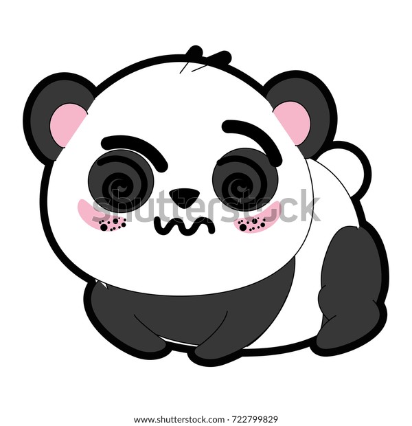 Kawaii Panda Bear Icon Stock Vector Royalty Free 722799829