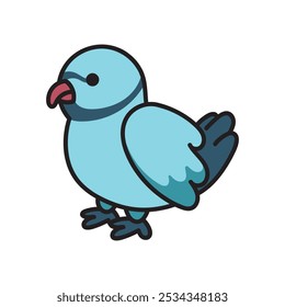 Kawaii Parrot Doodle Illustration - 07