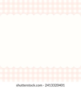 Kawaii pastel color grid background with framework for social media, memo pad and notepad