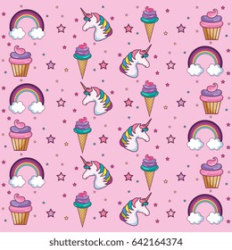 Kawaii pattern design.