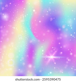 Kawaii Pattern. Pink Magic Background. Unicorn Hologram. Iridescent Abstract Invite. Purple Pastel Gradient. Blue Mystical Invitation. Fairy Texture. Neon Kawaii Pattern.