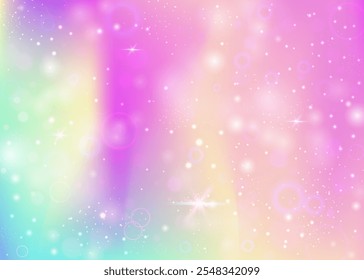 Kawaii Pattern. Pink Princess Gradient. Girl Background. Fairytale Mystical Mesh. Purple Pastel Invitation. Lilac Colorful Hologram. Fairy Texture. Neon Kawaii Pattern.