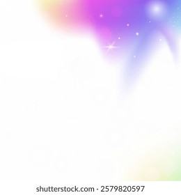 Kawaii Pattern. Purple Fairy Gradient. Princess Background. Holographic Galaxy Invite. Pink Mystical Hologram. Lilac Colorful Invitation. Rainbow Texture. Candy Kawaii Pattern.