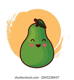 diseño de caracteres de peras kawaii .vector