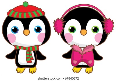 Kawaii penguins.