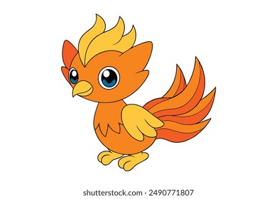  Kawaii Phoenix Icon - Adorable and Cute Mythical Design