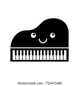 kawaii piano music instrument classic cartoon
