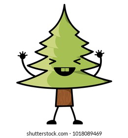 kawaii pine tree icon