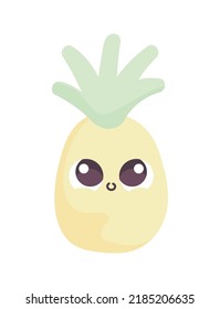 Kawaii Pineapple Sweet Isolated Icon