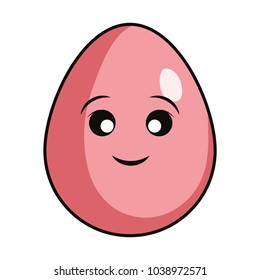 kawaii pink easter egg design