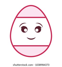 kawaii  pink and white  easter egg  design