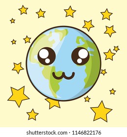 kawaii planet design