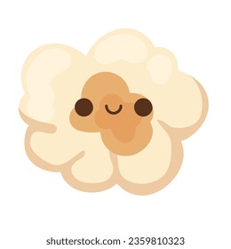 kawaii pop corn adorable icon isolated