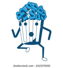 Kawaii pop corn bucket icon