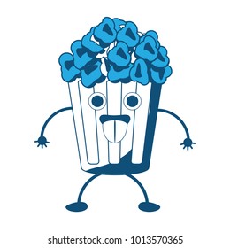 Kawaii pop corn bucket icon