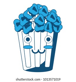 Kawaii pop corn bucket icon
