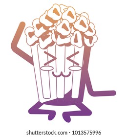 Kawaii pop corn bucket icon