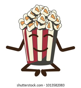 Kawaii pop corn bucket icon