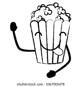 kawaii pop corn icon