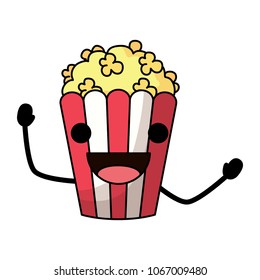 kawaii pop corn icon