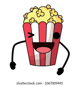 kawaii pop corn icon