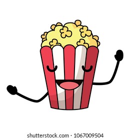 kawaii pop corn icon