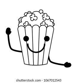 kawaii pop corn icon