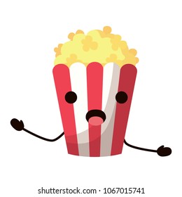 kawaii pop corn icon