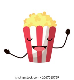 kawaii pop corn icon