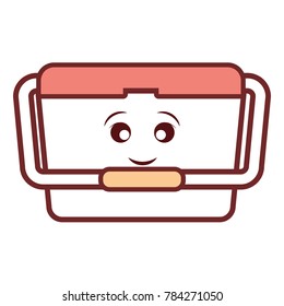 kawaii portable fridge  vector illustration