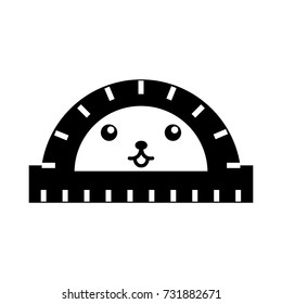 kawaii protractor geometrical instrument angle cartoon