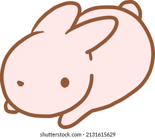 Kawaii rabbit vector charactor illustration. 