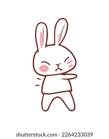 kawaii rabbit in vector design