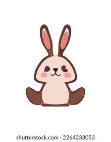 conejo kawaii en diseño vectorial