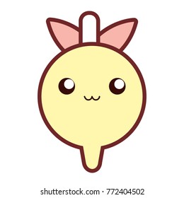 kawaii radish  vector illustration