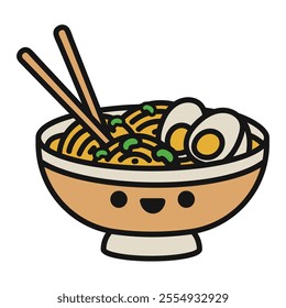 Kawaii Ramen Doodle Illustration - 01