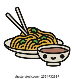 Kawaii Ramen Doodle Illustration - 07