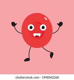 Kawaii red blood cells vector illustrations