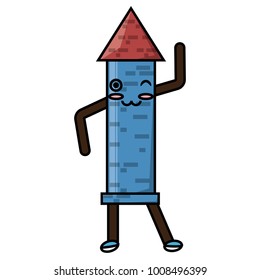 Kawaii rocket icon