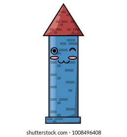 Kawaii rocket icon