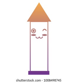 Kawaii rocket icon