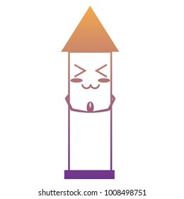 Kawaii rocket icon