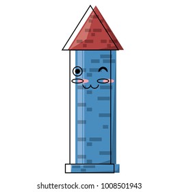 Kawaii rocket icon