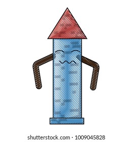 Kawaii rocket icon