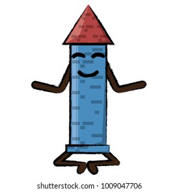 Kawaii rocket icon